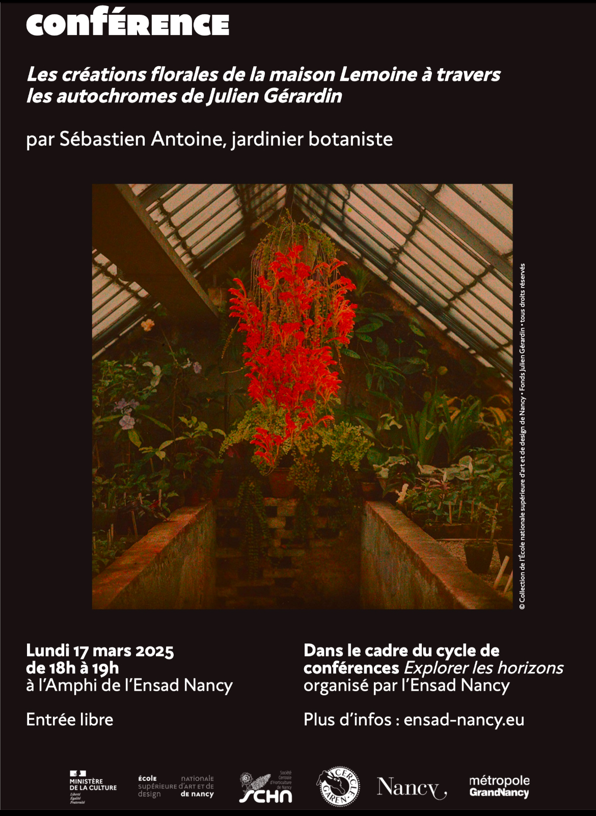 Conférence : Les créations florales de la Maison Lemoine à travers des autochromes de Julien GERARDIN